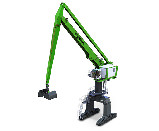 SENNEBOGEN balance material handler 8240 EQ clamshell grab port handling
