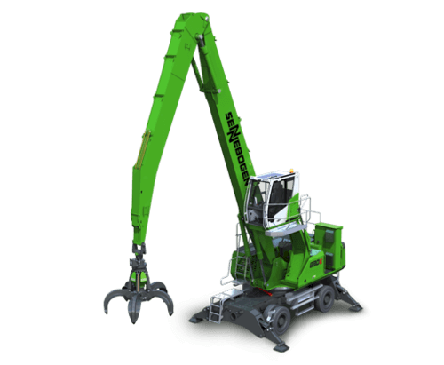 SENNEBOGEN electric material handler 830 E with orange peel grab