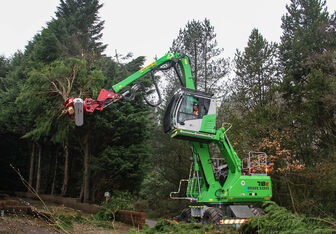 Material handler SENNEBOGEN 718 E tree care felling excavator machine grab saw